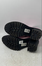 Load image into Gallery viewer, Asos Womens Pink Leather Side Zip Round Toe Block Heel Ankle Booties Size 11
