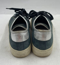 Load image into Gallery viewer, Authentic Tod's Womens Blue Silver Tone Lace-Up Sneaker Shoes Size 39 Damaged
