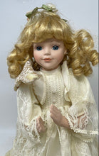 Load image into Gallery viewer, In White Dress Shown Praying Open Eyes Collection Of Porcelain Doll

