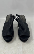 Load image into Gallery viewer, Carlos By Carlos Santana Womens Marcia Black Wedge Heel Slingback Sandals Sz 8M

