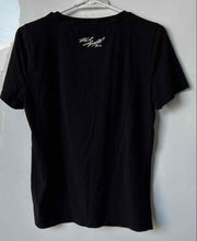 Load image into Gallery viewer, Karl Lagerfeld Paris Womens Black Short Sleeve Crew Neck Graphic T-Shirt Size S
