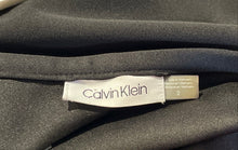 Load image into Gallery viewer, Calvin Klein Womens Black Flat Front Side Zip Midi A-Line Skirt Size 2
