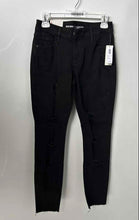 Load image into Gallery viewer, Old Navy Womens Rockstar Black Denim Distressed Skinny Leg Jeans Sz 6 With Tags
