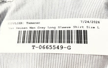 Load image into Gallery viewer, Van Heusen Mens Gray Long Sleeve Collared Stain Shield Stretch Dress Shirt Sz L
