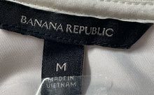 Load image into Gallery viewer, Banana Republic Womens Beige Short Sleeve Back Keyhole Blouse Top Size M
