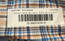 Load image into Gallery viewer, Psycho Bunny Mens Multicolor Plaid Long Sleeve Button-Up Shirt Size Medium
