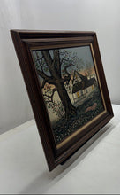Load image into Gallery viewer, Serigraph On Canvas Oil Painting Collectible Farm Farmhouse By H. Hargrove
