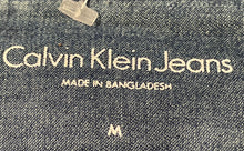 Load image into Gallery viewer, Calvin Klein Mens Blue Cotton Long Sleeve Collared Denim Button-Up Shirt Size M
