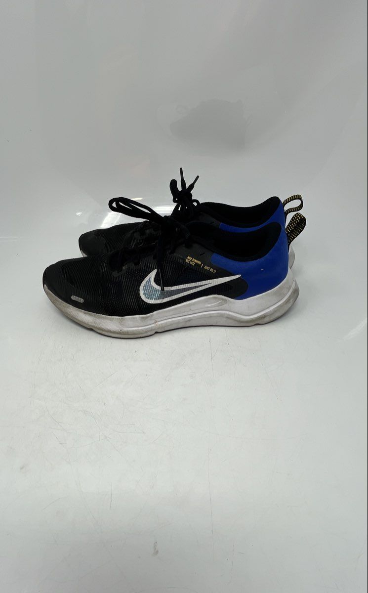 Nike Kids Downshifter 12 DM4194-006 Black Blue White Sneaker Shoes Size 5Y