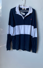 Load image into Gallery viewer, Levi's Mens Blue White Colorblock Cotton Long Sleeve Golf Polo Shirt Size XL
