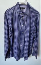 Load image into Gallery viewer, Banana Republic Mens Purple Plaid Soft Wash Slim Fit Button-Up Shirt Size Large
