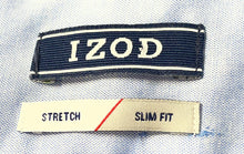 Load image into Gallery viewer, Izod Mens Blue Long Sleeve Stretch Slim Fit Dress Shirt Sz 15.5 34/35 With Tags
