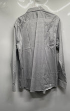 Load image into Gallery viewer, DKNY Mens Black White Printed Regular Fit Stretch Dress Shirt Size 17.5 34/35
