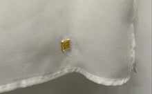 Load image into Gallery viewer, Anne Klein Womens White Short Sleeve Round Neck Button Back Blouse Top No Size

