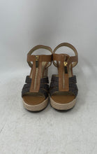 Load image into Gallery viewer, Michael kors Womens Berkley Brown Wedge Platform Espadrille Sandals Size 7M
