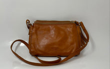 Load image into Gallery viewer, Margot Womens Brown Leather Inner Pocket Adjustable Strap Crossbody Bag
