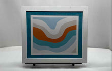 Load image into Gallery viewer, Layered Wavy Bands Of Colors Framed Wall Decorative Abstract Art Print
