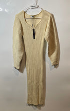 Load image into Gallery viewer, Fashion Nova Womens Cream Long Sleeve Sweater Dress Size 1X With Tag
