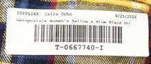 Load image into Gallery viewer, Aeropostale Mens Yellow Blue Plaid Long Sleeve Regular Fit Button-Up Shirt Sz S
