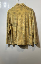Load image into Gallery viewer, SPA By Chico's Womens Khaki Printed Long Sleeve Full-Zip Jacket Size 2
