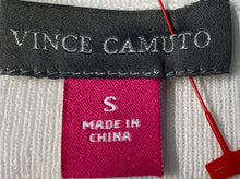 Load image into Gallery viewer, Vince Camuto Womens White Black Boat Neck Blouse Top Size Small
