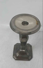 Load image into Gallery viewer, Pottery Barn Silver Color Art Deco Design Collectible Candlestick Holder
