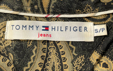 Load image into Gallery viewer, Tommy Hilfiger Womens Black Beige Paisley Long Sleeve Button-Up Shirt Size S

