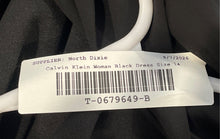 Load image into Gallery viewer, Calvin Klein Womens Black Long Sleeve Round Neck A-Line Dress Size 14 With Tag

