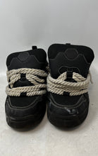Load image into Gallery viewer, Zara Mens Rope Lace Skater Black Round Toe Lace-Up Sneaker Shoes Size 8
