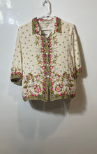 Load image into Gallery viewer, Max Studio London Womens Multicolor Floral Print Button Front Blouse Top Size M
