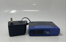 Load image into Gallery viewer, Linksys EZXS55W Blue Black 5 Port Workgroup Ethernet Switch Not Tested
