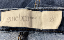 Load image into Gallery viewer, Ginebra Womens Blue Pockets Stretch Skinny Leg Jeans Size 27
