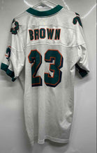 Load image into Gallery viewer, Reebok Mens White NFL Miami Dolphins Ronnie Brown #23 Football Jersey Size XL
