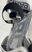 Load image into Gallery viewer, Karl Lagerfeld Paris Womens Careliz Silver Black Open Toe Strappy Sandals Sz 9M

