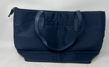Load image into Gallery viewer, London Fog Collection Womens Blue Double Handle Zip Top Shoulder Tote Bag
