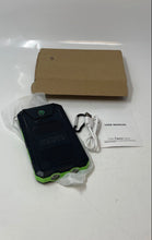 Load image into Gallery viewer, Black Green USB Compass Flashlight Solar Power Bank With Manual &amp; Cable
