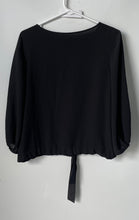 Load image into Gallery viewer, Calvin Klein Womens Black Long Balloon Sleeve Round Neck Blouse Top Size S
