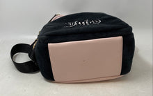 Load image into Gallery viewer, Juicy Couture Velour Womens Black Pink Adjustable Strap Travel Backpack w/ Pouch
