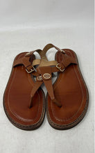 Load image into Gallery viewer, Tommy Hilfiger Womens Bennia Brown Faux Leather Buckle Thong Sandals Size 10 M
