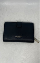 Load image into Gallery viewer, Kate Spade Womens Sylvia Black Crossgrain Leather Credit Card Slot Bifold Wallet
