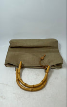 Load image into Gallery viewer, Fossil Womens Brown Inner Zip Pockets Bamboo Handles Shoulder Tote Bag
