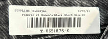Load image into Gallery viewer, Forever 21 Womens Black Cotton Denim Distressed Cuffed Cut-Off Shorts Size 28
