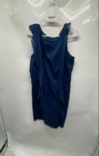 Load image into Gallery viewer, Gap Womens Navy Blue Ruffle Front Round Neck Sleeveless Sheath Dress Size 6
