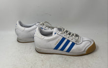 Load image into Gallery viewer, Adidas Womens Samoa White Blue Leather Lace-Up Low Top Sneakers Shoes Size 7
