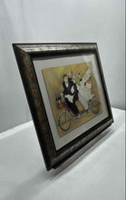 Load image into Gallery viewer, Jennifer Garant Picture Framed Wine Waiter Chef Bicycle Signed Art Painting
