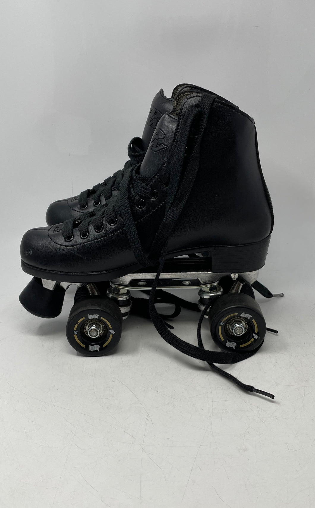 RW Womens Black Outdoor Sporting Lace-Up Roller Skates Size 5