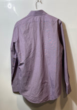 Load image into Gallery viewer, Calvin Klein Mens Purple Houndstooth Print Slim Fit Long Sleeve Dress Shirt Sz M
