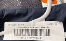Load image into Gallery viewer, J.Crew Mens Blue Outerwear Sleeveless Pockets Full-Zip Quilted Vest Size XL
