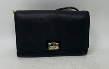 Load image into Gallery viewer, Kate Spade Womens Black Pebbled Leather Adjustable Strap Turn Lock Crossbody Bag
