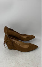 Load image into Gallery viewer, Franco Sarto Womens Faryl Brown Suede Fringe Slip-On Wedge Pump Heels Size 8.5M

